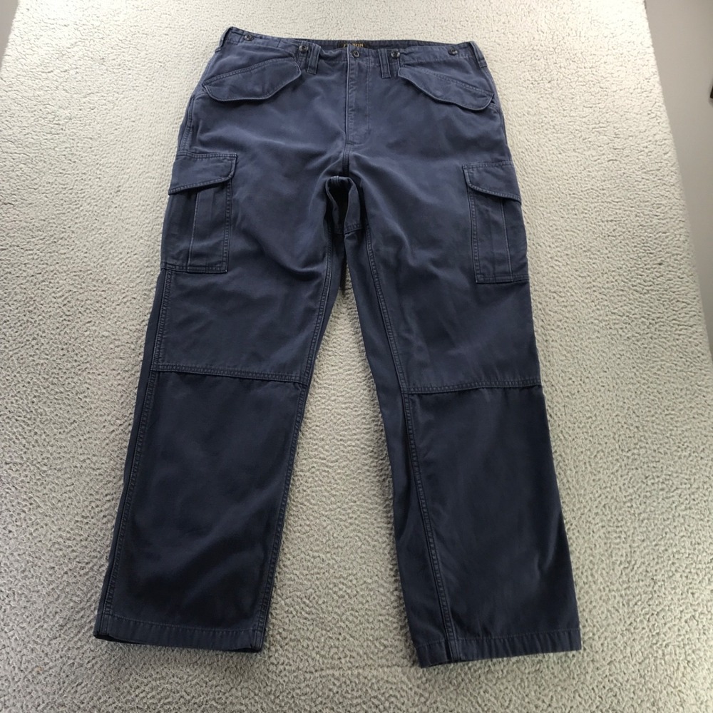 Filson Pants Mens 36x32  Blue Mussel Field Cargo Sateen Retro WWII Era Military